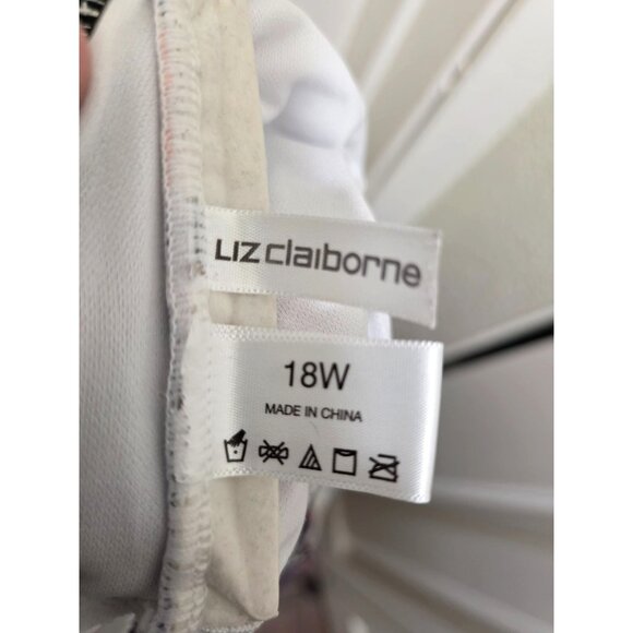Liz Claiborne Womens 18W One-Piece Swimsuit Ruffled Floral Print Nylon/Elastane - Picture 5 of 6